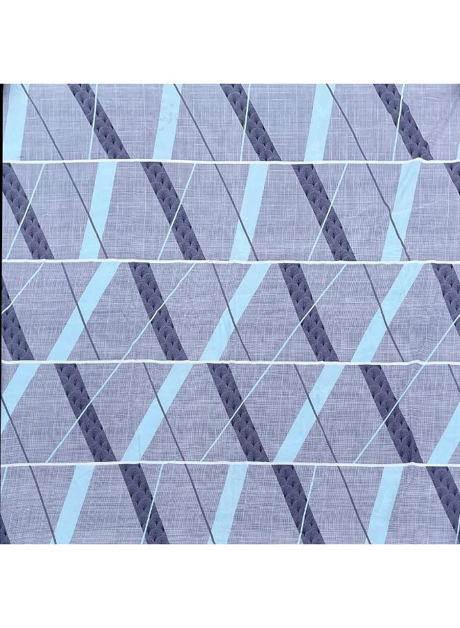Urban Magic Urban Magic Geometric Printed Blue Single Bedsheet with 1 Pillow Cover  - Image 5