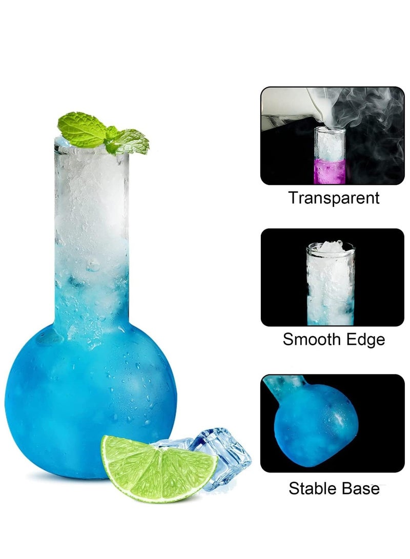 Zikra Cocktail Glass Set Creative Tube Cocktail Glass Set of 14oz Distilling Flask Clear Glass for Cocktail Martini Tequila Margarita for Party Home Bar or Gift - Image 4