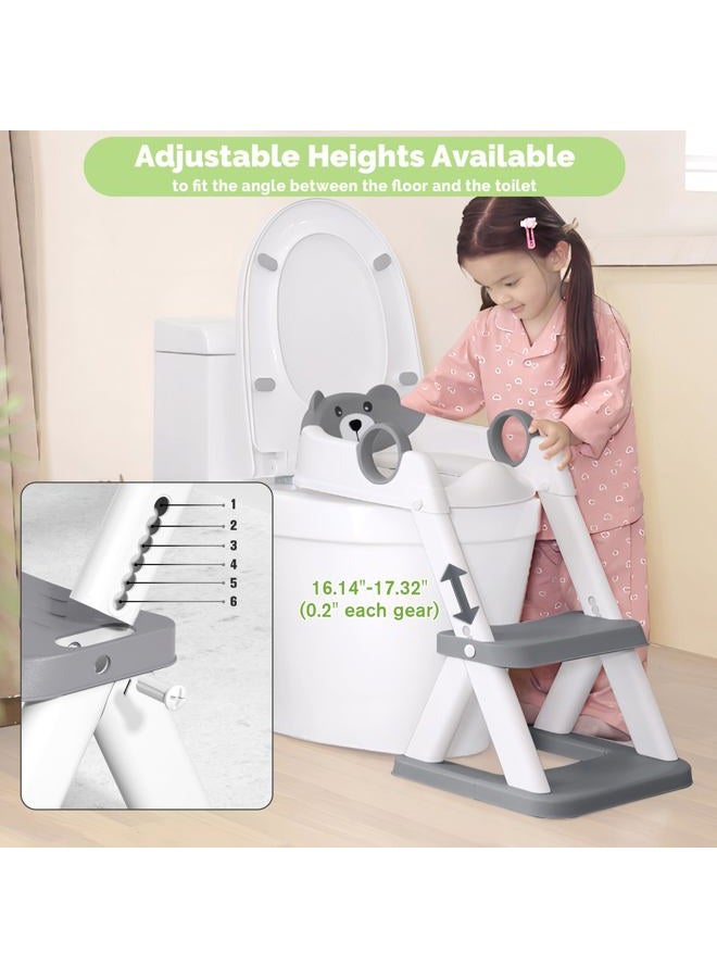COOSEYA Toilet Seat, Potty Training Seat for Toddler, Upgraded 2-in-1 Potty Toilet Training for Boys and Girls,Waterproof Cushioned Mat with Non-Slip Step Stool - Image 5