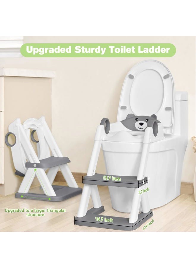 COOSEYA Toilet Seat, Potty Training Seat for Toddler, Upgraded 2-in-1 Potty Toilet Training for Boys and Girls,Waterproof Cushioned Mat with Non-Slip Step Stool - Image 3