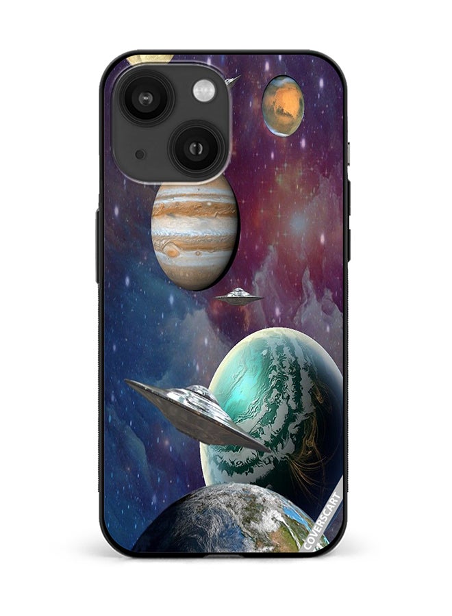 COVERSCART Protective Case Cover For Apple iPhone 15 Plus Galaxy Design Black