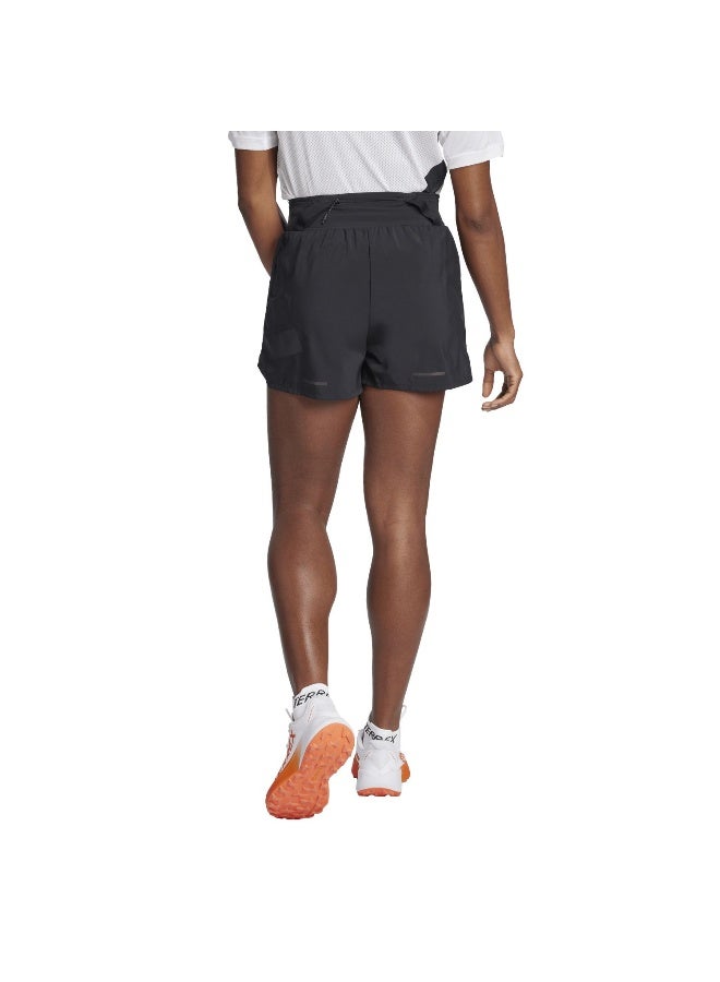 اديداس شورتات جري نسائية   سوداء بطول  بوصات - Image 3