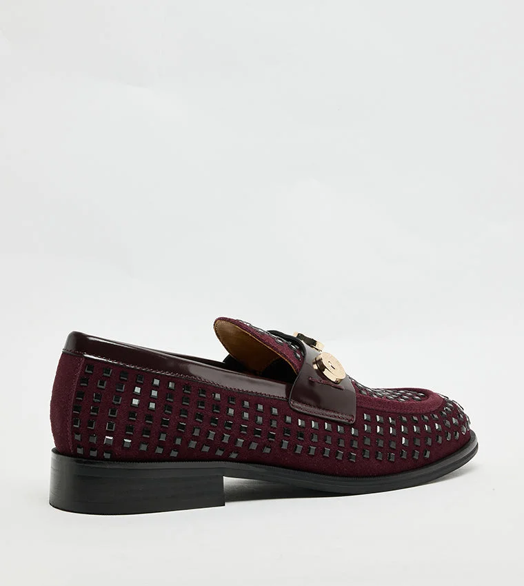 STEVE MADDEN  Lazare-N Embellished Block Heeled Loafers for Women | Best Price UAE