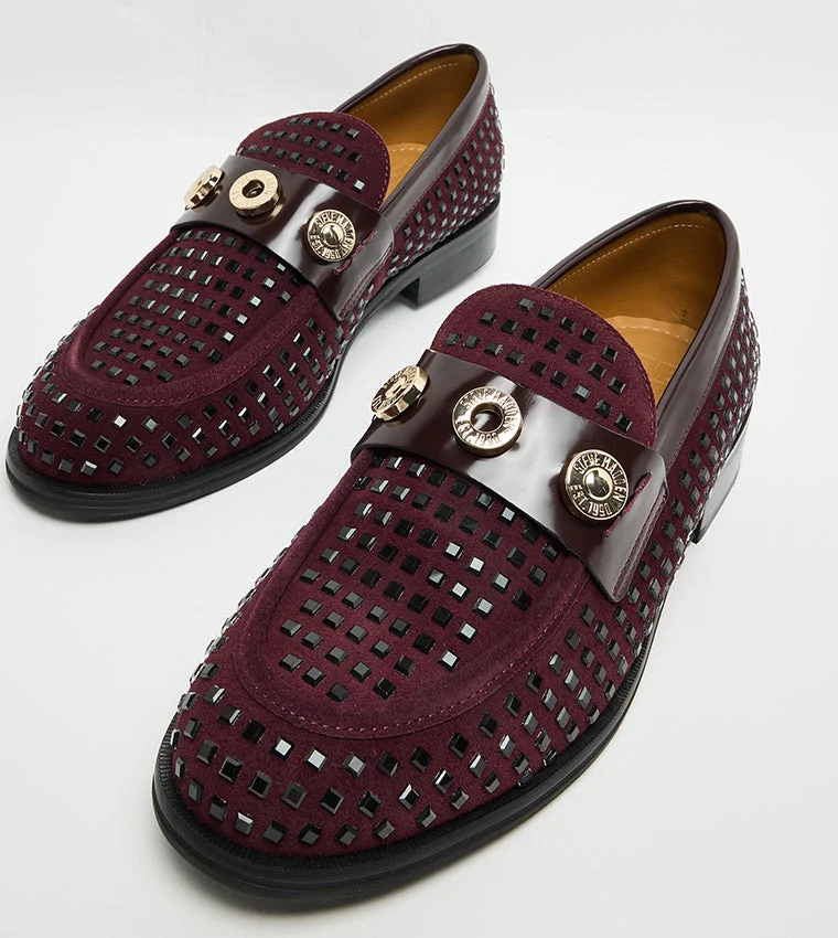 STEVE MADDEN  Lazare-N Embellished Block Heeled Loafers for Women | Best Price UAE