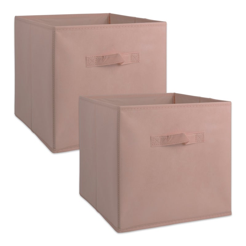 DII Non Woven Fabric Storage Bin Collection Collapsible Organizer Cube Small Set 11x11x11 Millennial Pink 2 Count - Image 1