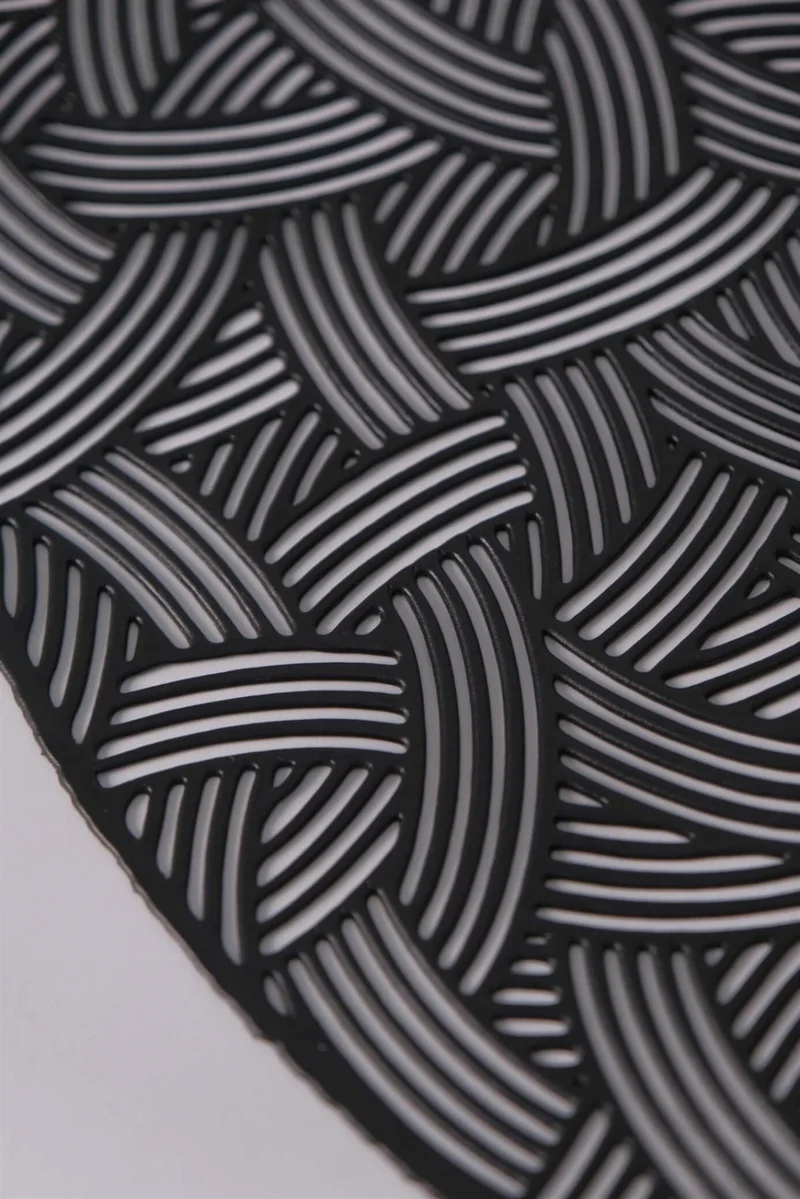 Favora Etna 6 Piece PVC American Service Plate Set - Black