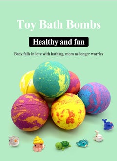 NIBEMINENT 6-Piece Organic Fragrance Toy Bath Bombs Gift Set Multicolour 100g/Pcs Girls&Boys  - Image 1