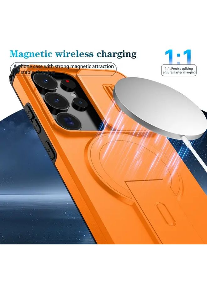Purple Magnetic Hidden Sliding Window Lens Holder For Samsung Galaxy S25 FE - Image 4