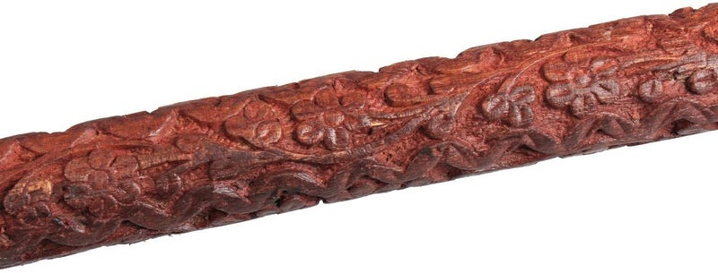 LEGLO Mouth Woodwind Flute Wooden Traditional Hand Carved, Great Sound Indian Musical Instrument Brown Color 13 Inch  - Image 5