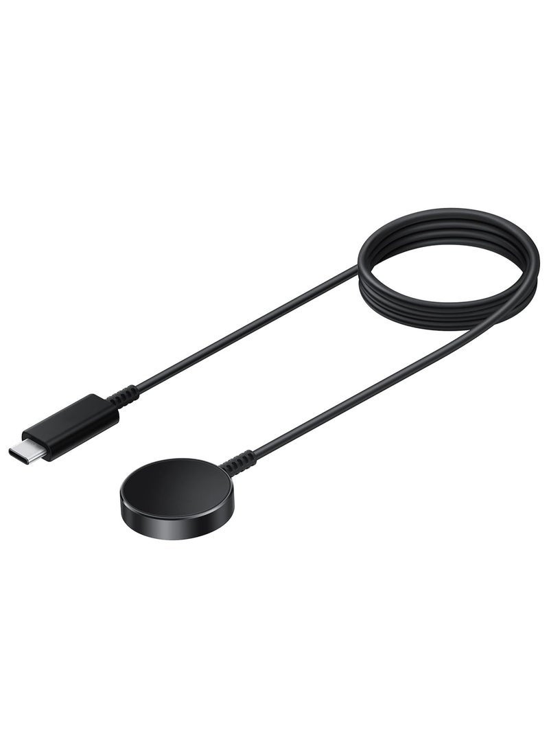 كيلا كابل شحن سريع لساعة Samsung Galaxy Watch 8/7/6/5/4/Active Charger مع قاعدة شحن مغناطيسية لاسلكية لساعة Samsung Watch 7/6/5/4/Active Series باللون الأسود - Image 3