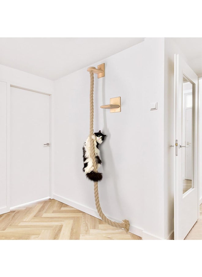 1.5m Long Cat Wall Climbing Sisal,Jumping Platform with Thick Sisal,Floating Cat Wooden Climbing(1.5m, Sisal) - pzsku/Z5DCCB59AE8D201986BE1Z/45/_/1708330637/31da39ca-973d-4fc1-8d7c-0f93ad208fb2