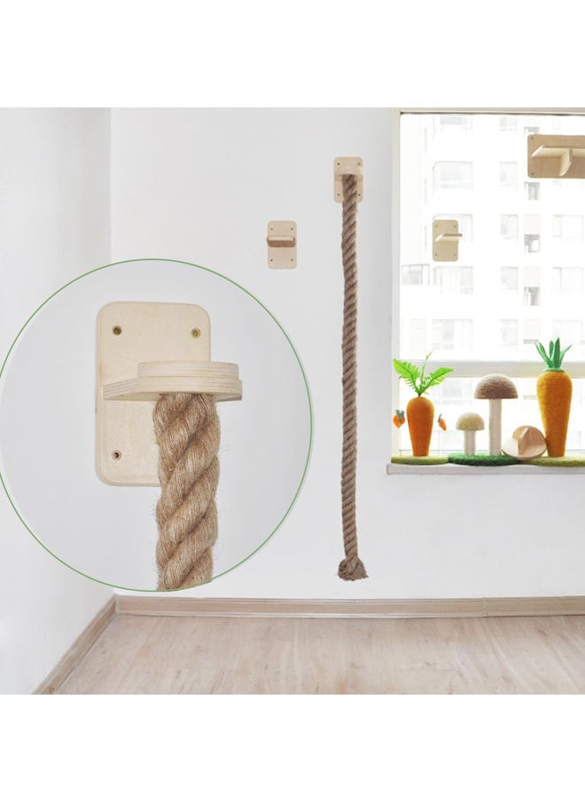 1.5m Long Cat Wall Climbing Sisal,Jumping Platform with Thick Sisal,Floating Cat Wooden Climbing(1.5m, Sisal) - pzsku/Z5DCCB59AE8D201986BE1Z/45/_/1708330659/778735bc-dd00-4f7f-882f-2378849b9b43