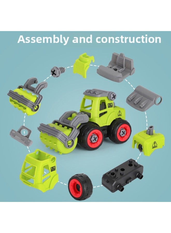 Children's Toy Car Boy DIY Disassembly Disassembly Engineering Car Screw Assembly Fire Suit Gift Box-Color:996-030b Four Disassembly And Assembly Animal Car Color Boxes  - Image 4
