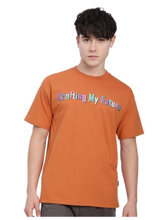 Maple Orange Typography Printed Oversized T-Shirt - pzsku/Z5DCCDCA44B662608A34BZ/45/_/1739609457/841a51eb-6865-4659-9794-e3f5062e76f9
