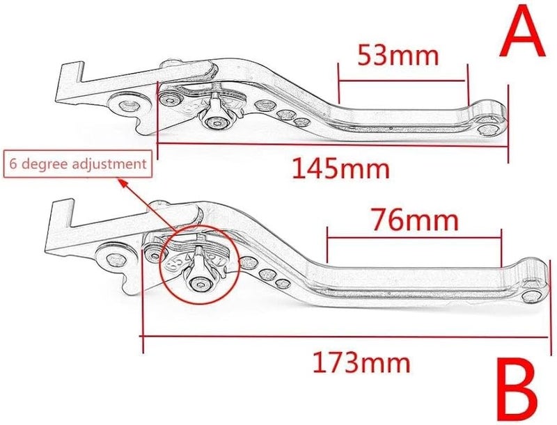 Motorcycle Brake Clutch Levers Long Orange For Yamaha BT1100 TDM900 FZS600 Fazer - Image 3