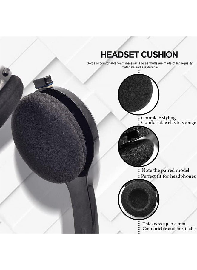Foam Ear Pad Replacement Cushions Headphone Earphone Headset Disposable Sponge Covers 10 Pairs 60mm 2.4" Replacement Foam Ear Pud Earpads Sponge Cushion Covers Headset Black
