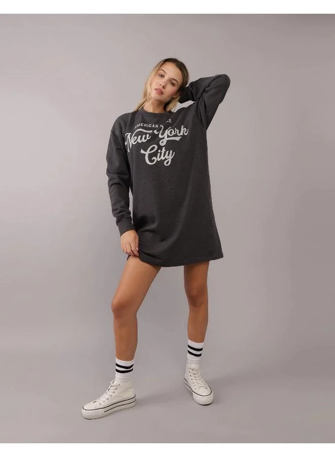 American Eagle Sweatshirt Mini Dress