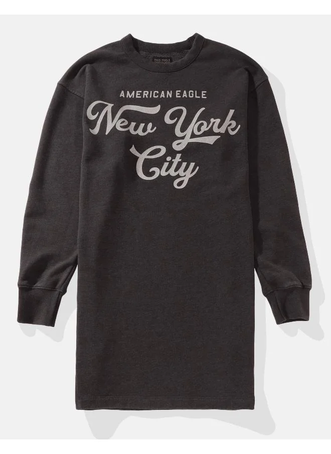 American Eagle Graphic Fleece Dress