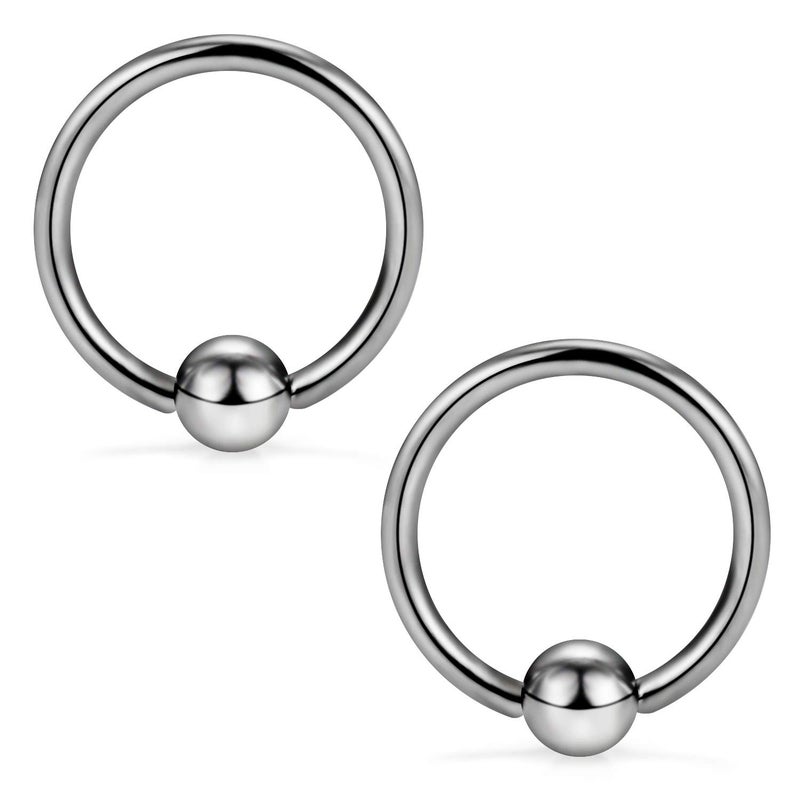 SCERRING 2PCS 16G G23 Titanium Captive Bead Ring Nose Rings Hoop Helix Daith Cartilage Tragus Earrings Eyebrow Body Piercing 8mm - Image 1