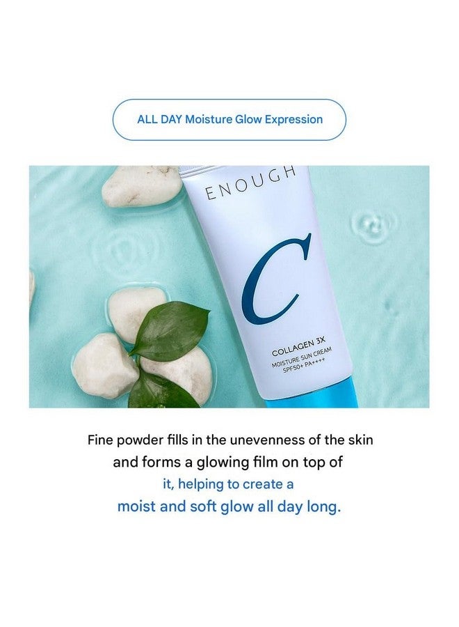 Enough Collagen 3X Moisture Sun Cream SPF50, Korean Skin Care Face Sunscreen Moisturizer for Women, After Sun Lotion - Image 3