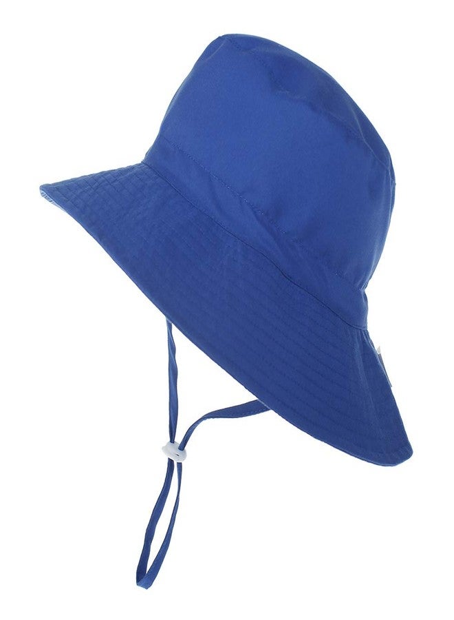 Reyow Baby Sun Hat Toddler Beach Swim Hats UPF 50+ Summer Bucket Hat Kids Infant Wide Brim Adjustable Sun Hat for Baby Boy Girls Royal - Image 1