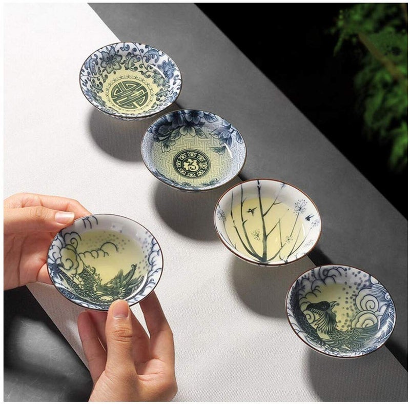 ZHAMS Kungfu Teacup,Chinese Long-Quan Celadon Teacup,Set of 6 - Image 4
