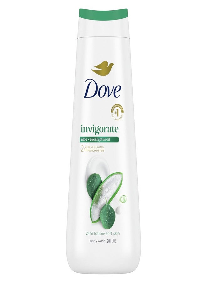 Dove Body Wash Invigorate Aloe & Eucalyptus For 24hr Lotion-Soft Skin Moisturizing Skin Cleanser with No Sulfates No Parabens 20 oz - Image 1