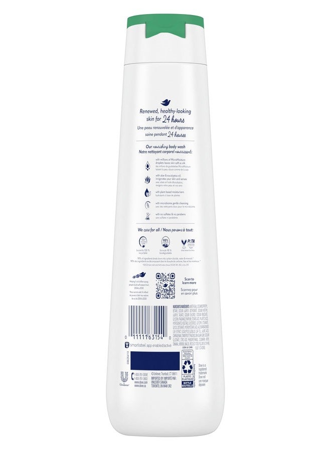 Dove Body Wash Invigorate Aloe & Eucalyptus For 24hr Lotion-Soft Skin Moisturizing Skin Cleanser with No Sulfates No Parabens 20 oz - Image 2