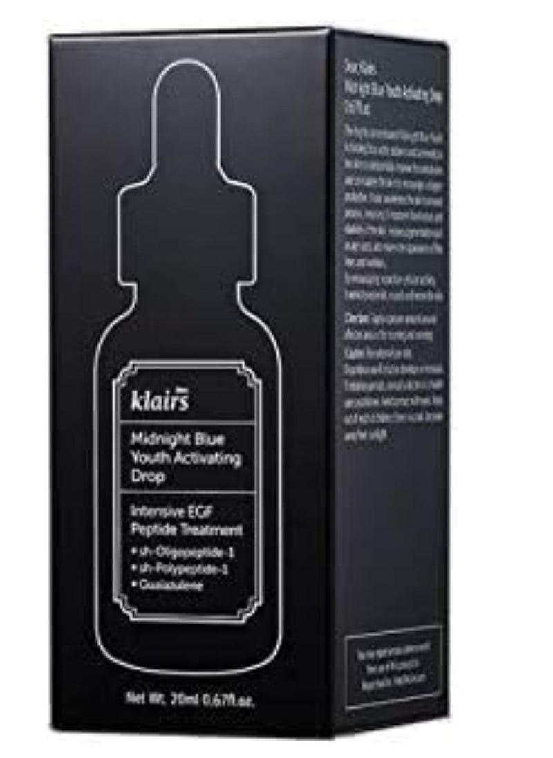 DearKlairs - Midnight Blue Youth Activating Hydro Drops Hydrating Facial drop- Hypoallergenic anti-aging serum, facial essence, 20ml Korean Cosmetics +Rubystone Phone Ring 20ml - Image 1