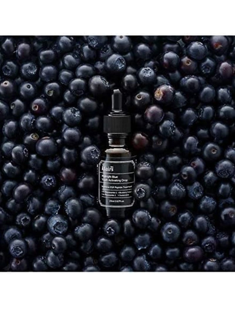 DearKlairs - Midnight Blue Youth Activating Hydro Drops Hydrating Facial drop- Hypoallergenic anti-aging serum, facial essence, 20ml Korean Cosmetics +Rubystone Phone Ring 20ml - Image 1