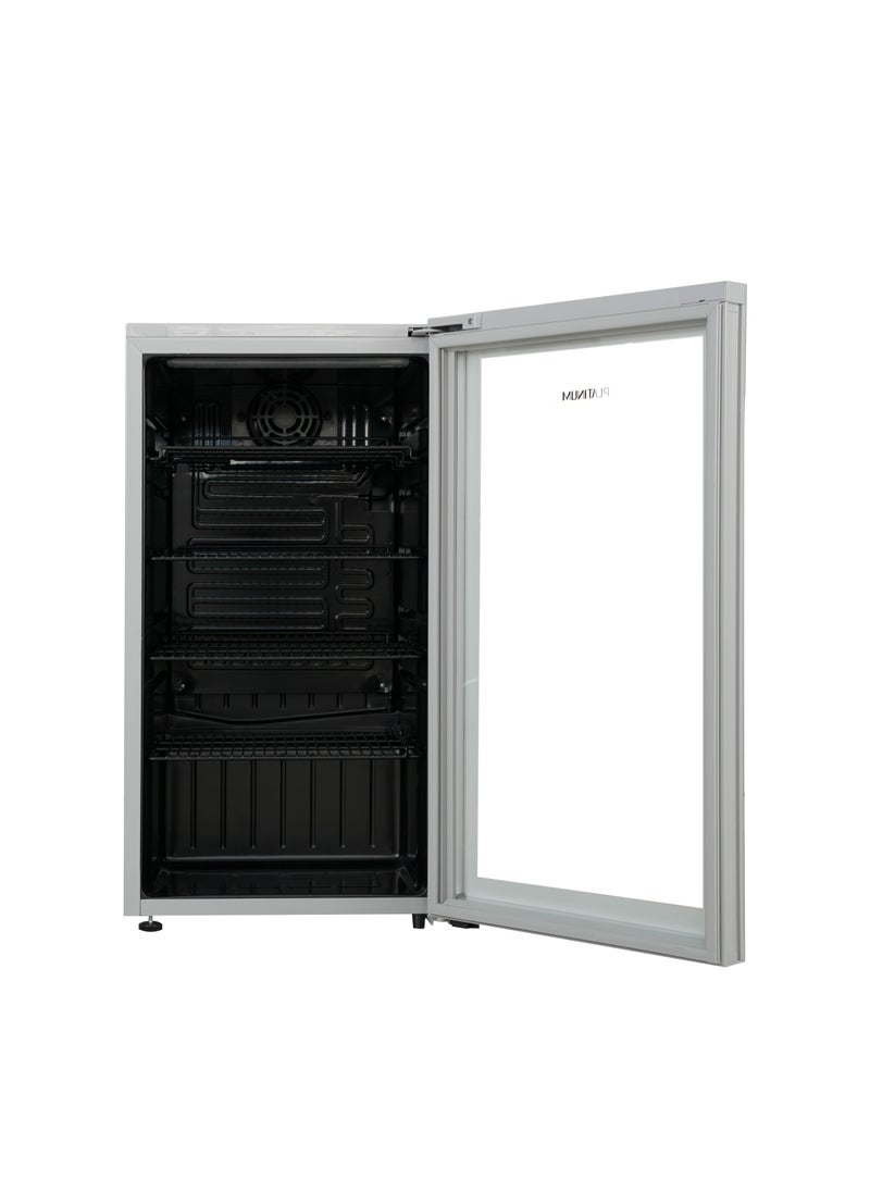 Platinum Platinum Compact Design Single Door Mini Refrigerator Silver  92 Liter  - Image 2