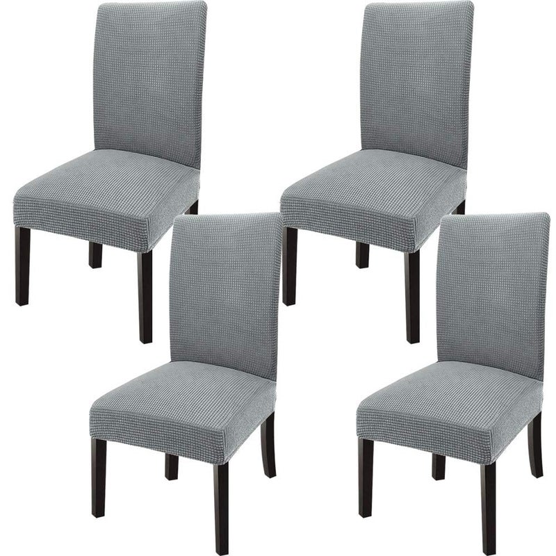 GoodtoU Chair Covers for Dining Room 4 Pack Stretch ParsonDining Chair Slipcover Removable Washable Chair Protector for HomeRestaurantBanquetForros para Sillas de ComedorLight Gray Set of 4