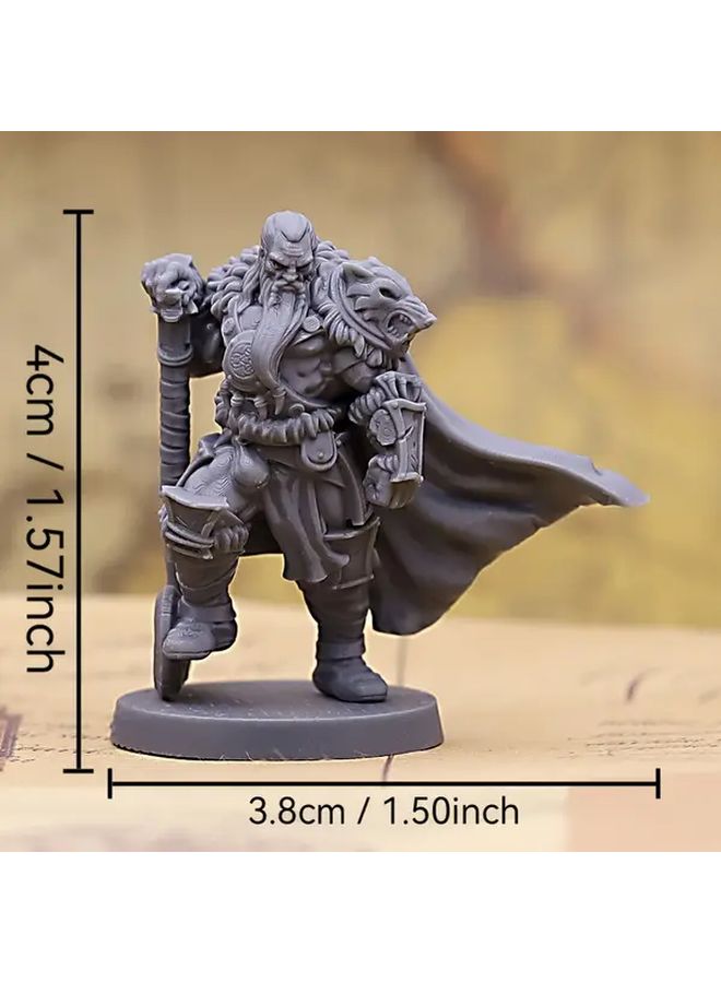 Single Ax Barbarian Unpainted Resin Miniature For TTRPG Tabletop RPG Game - Image 1