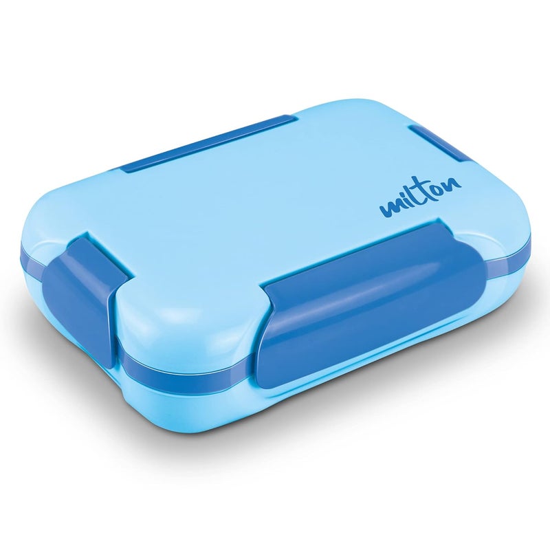 MILTON More Meal Large Steel Kids Lunch Box Inner Stainless Steel Insulated Containers with Clip Lock Lid 770ml 175 ml Airtight Leakproof for School Picnic Blue - Image 3