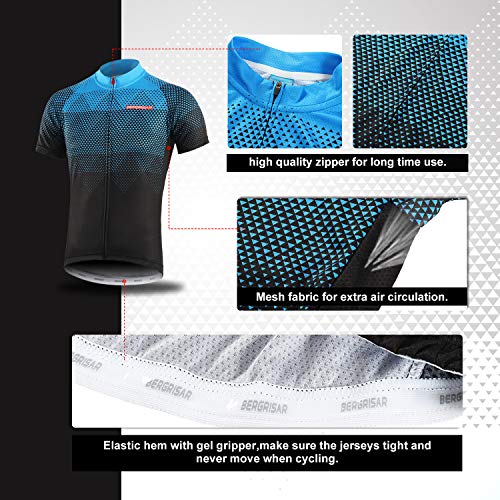 BERGRISAR Men's Cycling Jerseys Short Sleeves Bike Shirt - Image 4