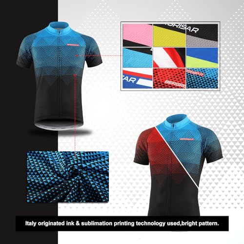 BERGRISAR Men's Cycling Jerseys Short Sleeves Bike Shirt - Image 3