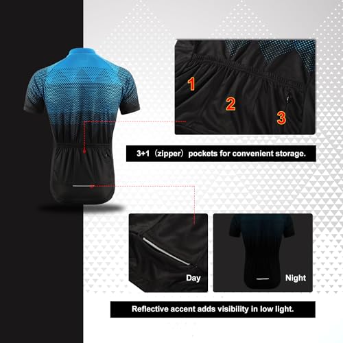 BERGRISAR Men's Cycling Jerseys Short Sleeves Bike Shirt - Image 5