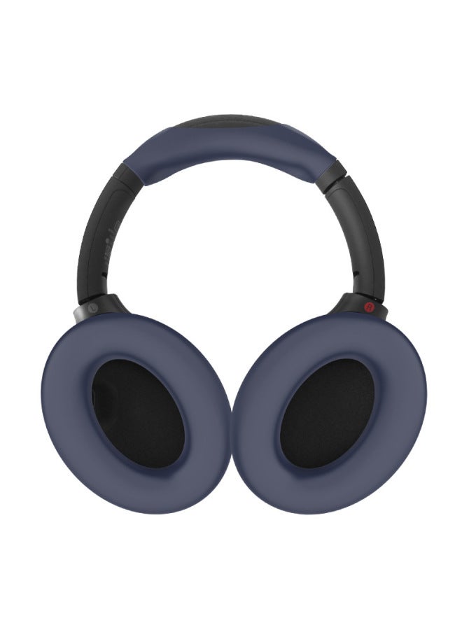 Suitable For Sony Sony WH-1000 XM4 Headphone Protective Case Silicone Case Anti-fall And Dustproof Headphone Case-Color:One Dark Blue Head Beam-Model:Sony Sony WH-1000 XM4  - Image 1