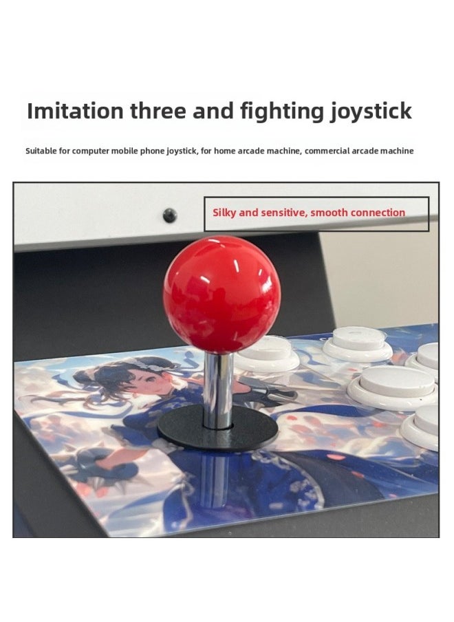 Arcade Fighting Rocker King Of Fighters USB Computer Rocker PC/PS3 Gamepad Rocker Game Machine Accessories-Product's Colour:5-pin White Ball Model  - Image 5