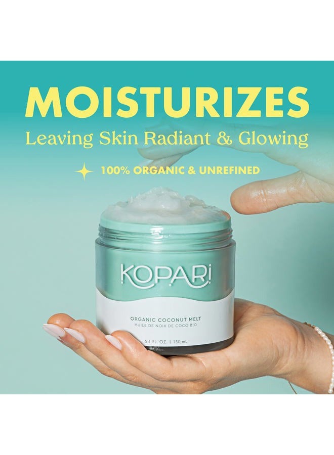 Kopari Organic Coconut Melt | Multi Purpose Skin Moisturizer, 100% Unrefined Coconut Oil Skin Care For Body, Hair, Face | Vegan, Cruelty Free, Paraben & Sulfate Free | 5.1 Oz - Image 2