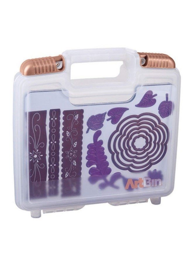 ArtBin - 6978Ab Magnetic Die Storage Case With 3 Magnetic Die Sheets Portable Paper Craft & Die Organizer With Handle Translucent - Image 1