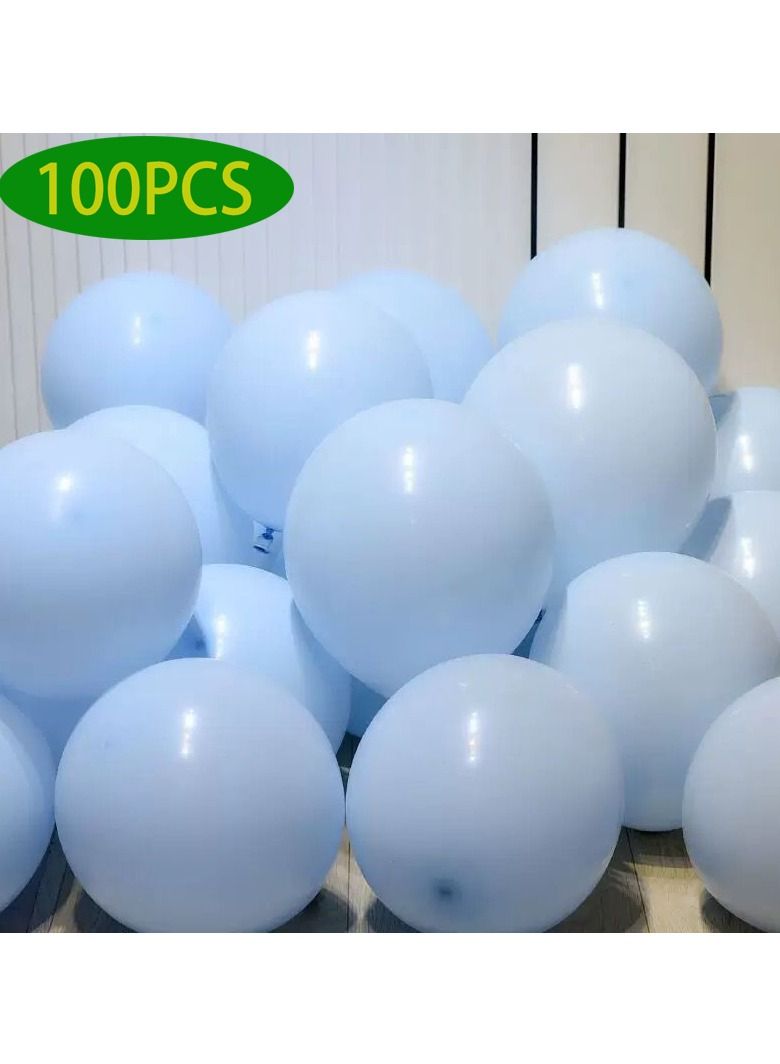 Loquat 100 قطعة زينة حفلات باللون الأزرق السماوي بالون لاتيكس 15 بوصة مع مضخة