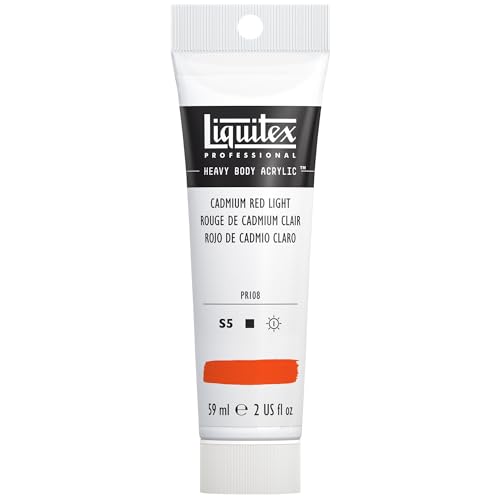 Liquitex Professional Heavy Body Acrylic Paint, 2-oz Tube, Cadmium Red Light - Image 1
