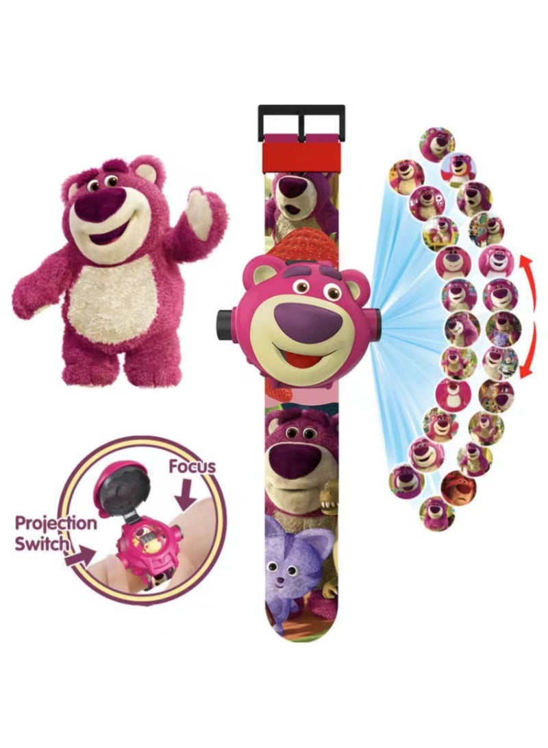 Toy Watch Strawberry Bear Projection Watch Children's Luminous Toy Gift - Image 1