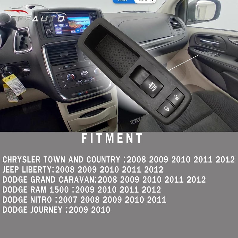 FFFauto Front Passenger Side Power Window Switch with Auto for Dodge and Chrysler Models - Image 2