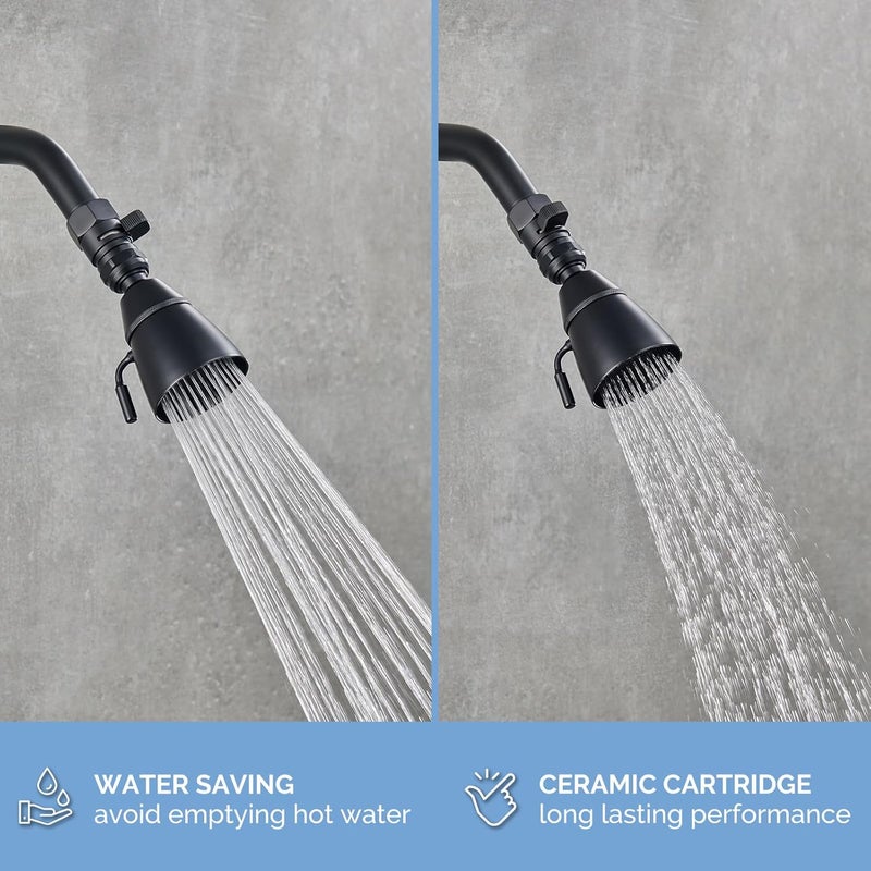 Angle Simple Shower Valve, Brass Water Flow Control Shut Off Valve for Hand Shower, RV Hose Flow Restrictor, Matte Black - Image 5