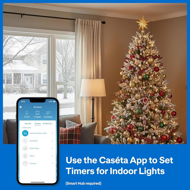 LUTRON Caseta Plug-In Smart Lamp Dimmer Switch ( Hub Required), Smart Light Switch Dimmer for Floor & Table Lamps, LED Lights, White (PD-3PCL-WH) - Image 4