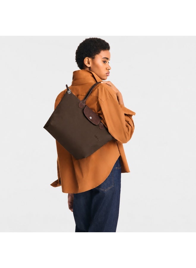 Longchamp Le Pliage 70th Anniversary Eco Color Medium Foldable Tote Bag, Chocolate Brown - Image 2