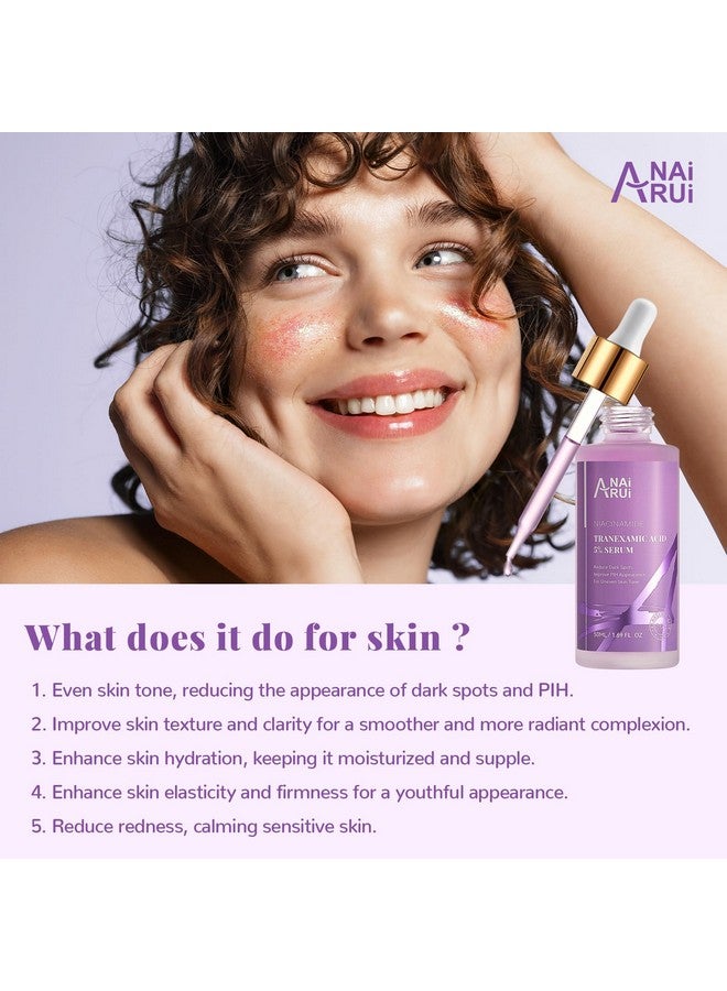 ANAI RUI 5% Tranexamic Acid Serum With Niacinamide,Kojic Acid, Arbutin,for Uneven Skin Tone 1.69 FL.Oz/50 ML - Image 3