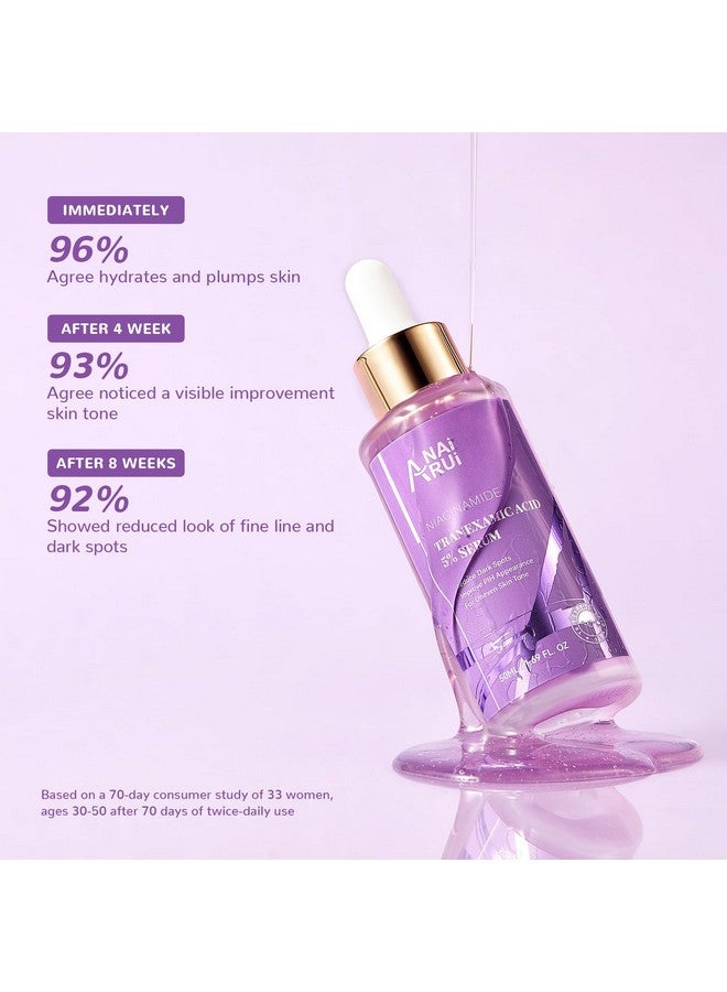 ANAI RUI 5% Tranexamic Acid Serum With Niacinamide,Kojic Acid, Arbutin,for Uneven Skin Tone 1.69 FL.Oz/50 ML - Image 4